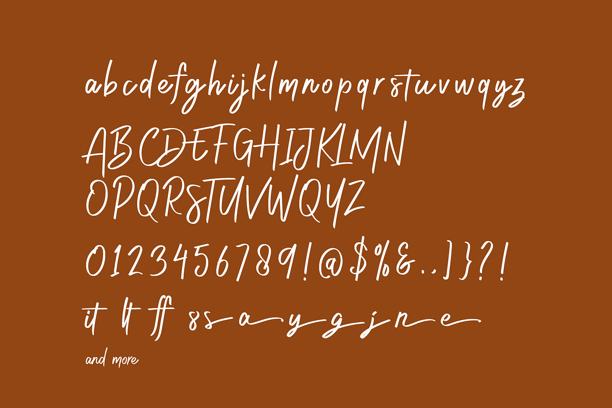 Minthy Stones Modern Script Font, a Script Font by Dicubit (Photo 10 of 10)