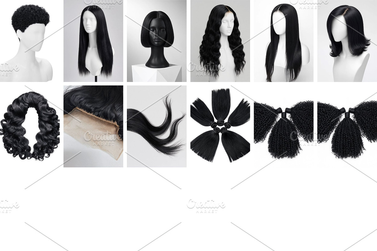 Black Hair Wig Stock Photos, a Beauty & Fashion Photo by Selenique Studio (Photo 11 of 11)