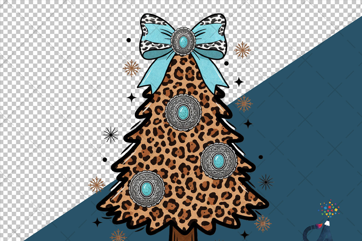 Christmas Leopard Print Tree With Bo, an Illustration by Creative Art (Photo 5 of 6)
