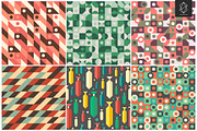 Retro geometric seamless pattern set, a Pattern Graphic by Yury Velikanov (Thumbnail 3 of 5)