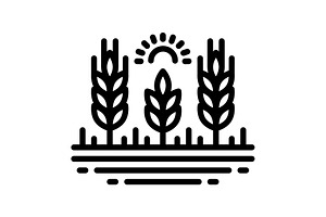 Harvest wheat black icon, an Outline Icon by Creative priyanka