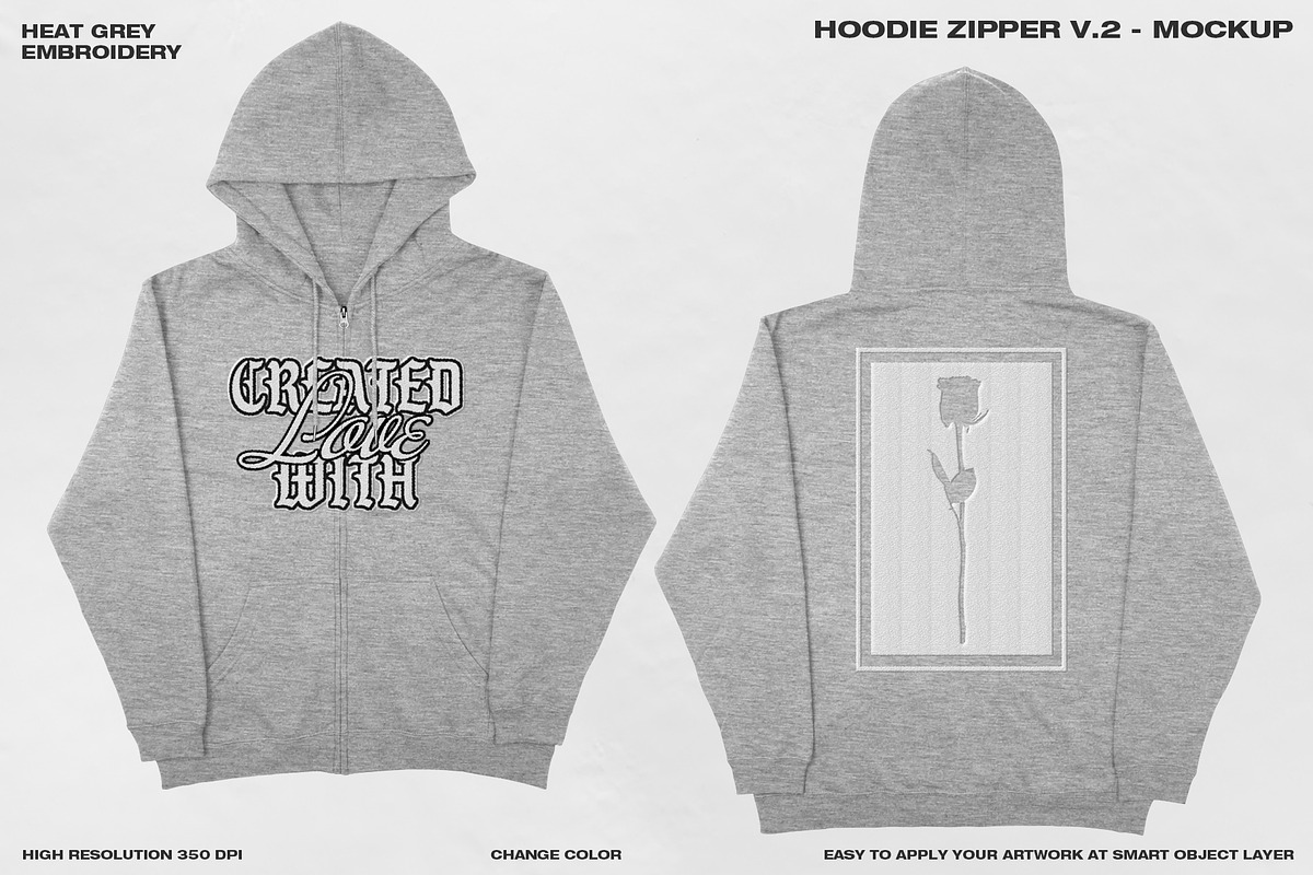 Hoodie Zipper V.2 - Mockup, a Hoody Mockup by DaldSgh (Photo 5 of 15)