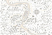 Mountain Map Vector Set, a Transportation Illustration by Ilia Design (Thumbnail 4 of 7)