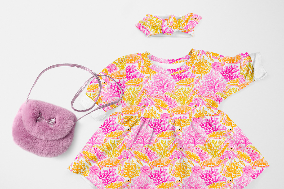 Seamless Turtle Patterns, a Pattern Graphic by The Preppy Artist (Photo 9 of 11)
