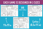Dwarf village activity placemats, an Education Illustration by Lexi Claus (Thumbnail 5 of 6)