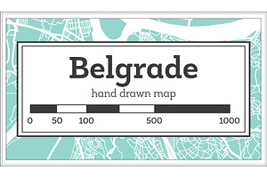 Belgrade Serbia City Map.