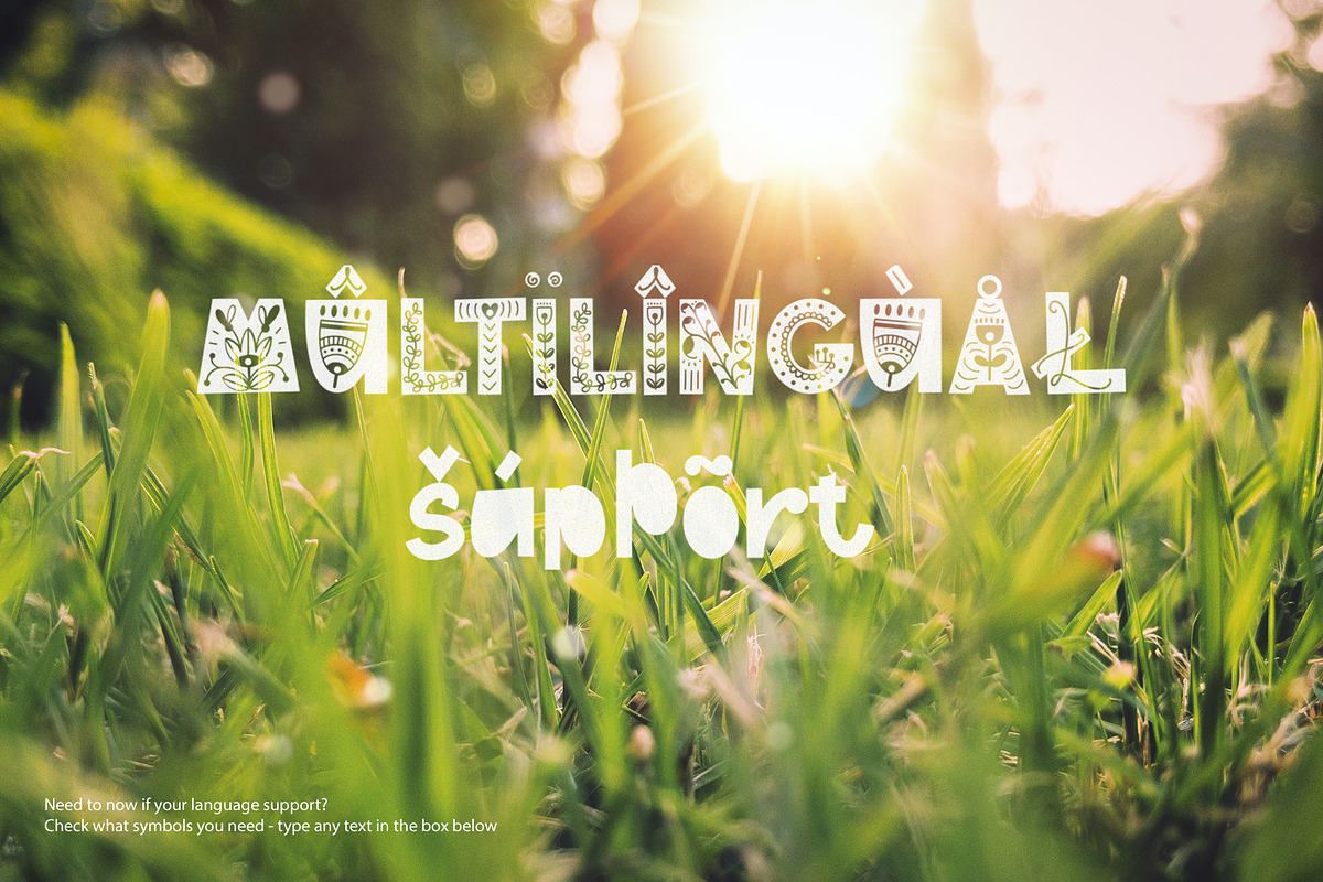 Spring Tales | Folk Art Font, a Symbol Font by Kandella's Art (Photo 5 of 15)