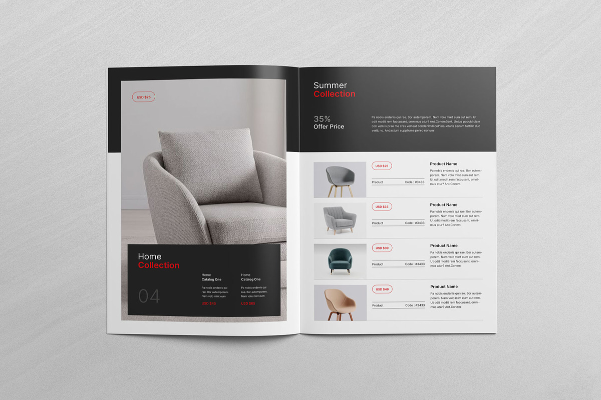 Product Catalog Template, a Brochure Template by KreateTribe (Photo 6 of 11)