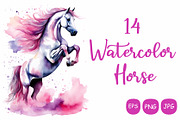 Horse with Flowers, an Animal Illustration by Michiru13 (Thumbnail 1 of 4)