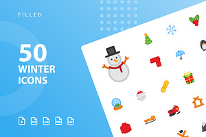 Winter Filled Icons