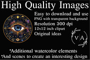 Art Deco Zodiac Signs Clipart PNG, an Illustration by Craft Nest (Thumbnail 4 of 5)
