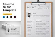 Resume Template / CV, a Resume Template by pixel_studio (Thumbnail 1 of 4)