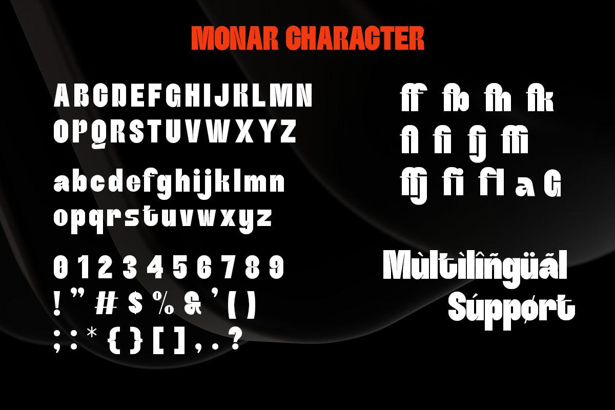 Monar - Bold Display Typeface, a Sans Serif Font by Afkari Studio (Photo 10 of 10)