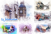 Urban Watercolor Photoshop Effect, a Brushes & More by INTENTFX (Thumbnail 3 of 26)