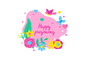 Happy Pregnancy Card. Baby Shower