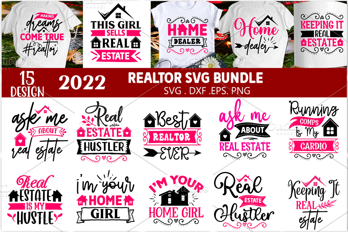 Real Estate SVG Bundle, Realtor Svg | Creative Market