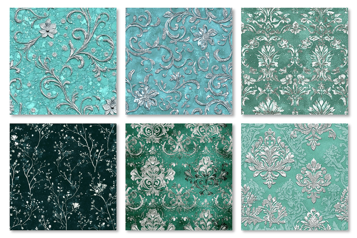 Mint Green Silver Glitter Texture, a Texture Graphic by Dream Creation (Photo 3 of 7)