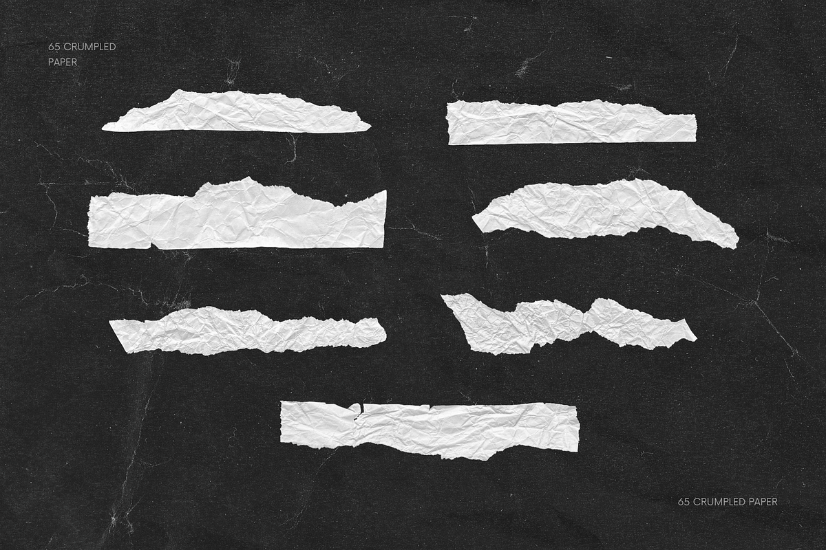 65 Crumpled Ripped Paper Pieces, a Texture Graphic by Ksuview (Photo 10 of 14)