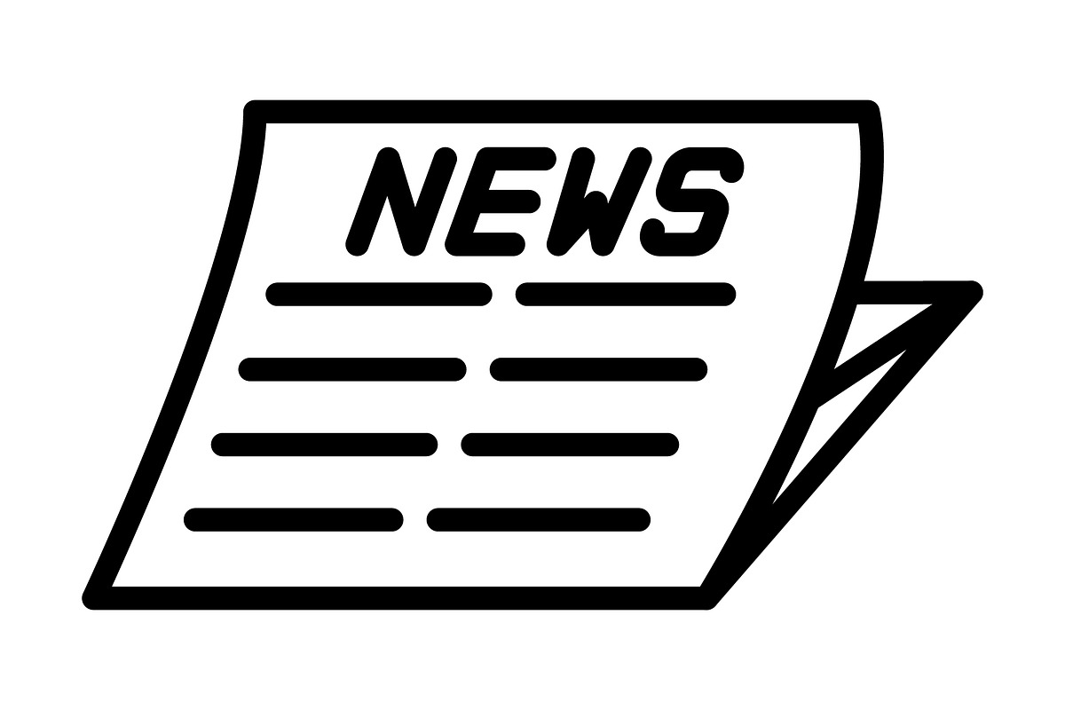 Newspaper icon, an Outline Icon by Sumberpangan (Photo 5 of 5)