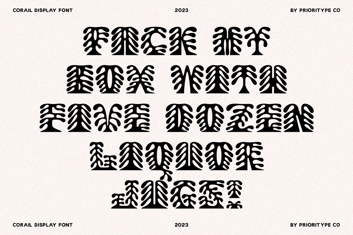 Corail Display Font - Tropics Font, a Sans Serif Font by Prioritype Co (Photo 6 of 11)