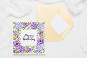 Watercolor Flowers & Cats collection, an Animal Illustration by Kira Konoshenko (Thumbnail 14 of 20)