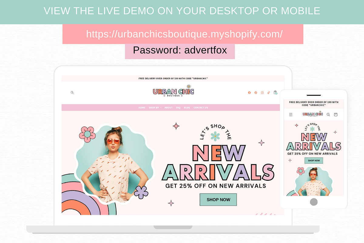 Retro Shopify Theme Template, a Shopify Template by AdvertFox (Photo 3 of 9)