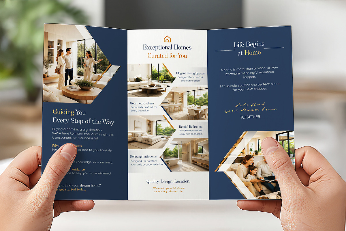 Real Estate Trifold Brochure, a Brochure Template by WheelieMonkey (Photo 3 of 3)