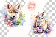 Spring Woodland Animals Watercolor, an Animal Illustration by Whimsy & Wishes (Thumbnail 3 of 8)