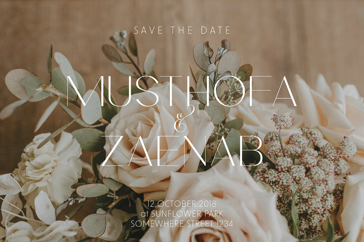 Zahirah - Elegant Sans Serif Font, a Sans Serif Font by Pikgura (Photo 4 of 7)