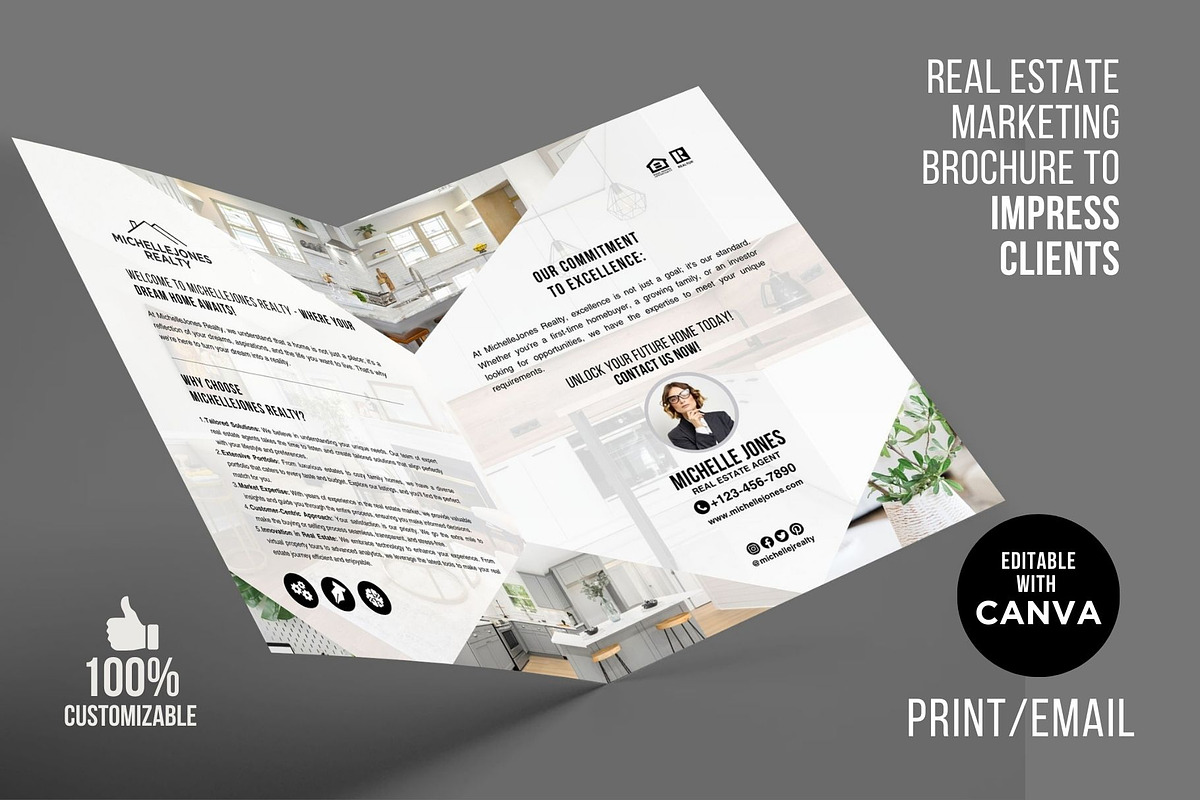 Luxury Realtor Introduction Brochure, a Brochure Template by CreativeVinesStore (Photo 3 of 7)