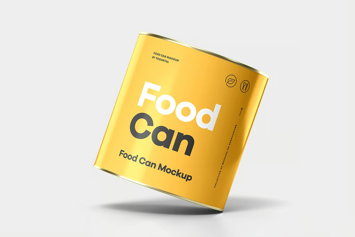 Food Can Mock-up, a Packaging Mockup by zippypixelstudio (Photo 8 of 15)
