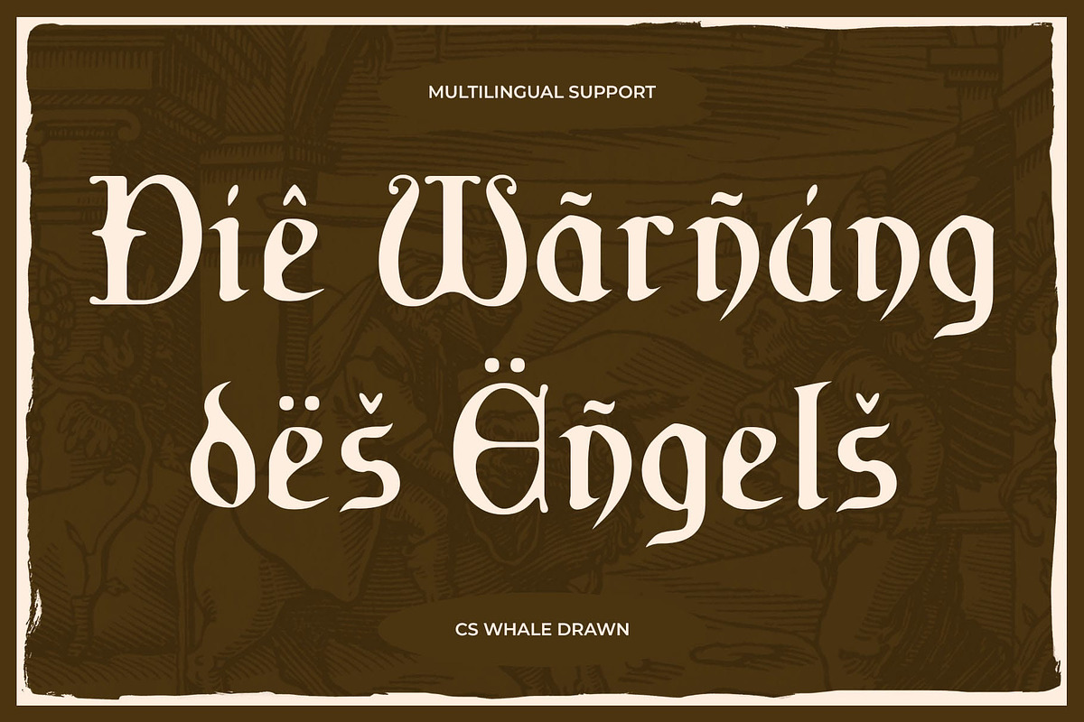 CS Whale Drawn, a Blackletter Font by Craft Supply Co. (Photo 4 of 8)