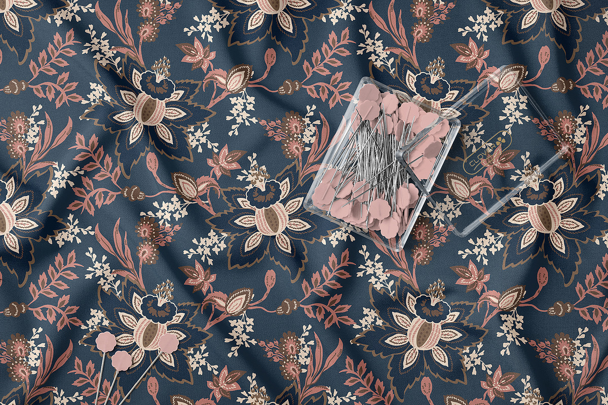 Paisley & Jacobean Floral Pattern, a Pattern Graphic by StudioGlouna (Photo 7 of 10)