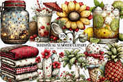 Whimsical Summer Clipart Bundle, an Illustration by Canvas Craft (Thumbnail 1 of 7)