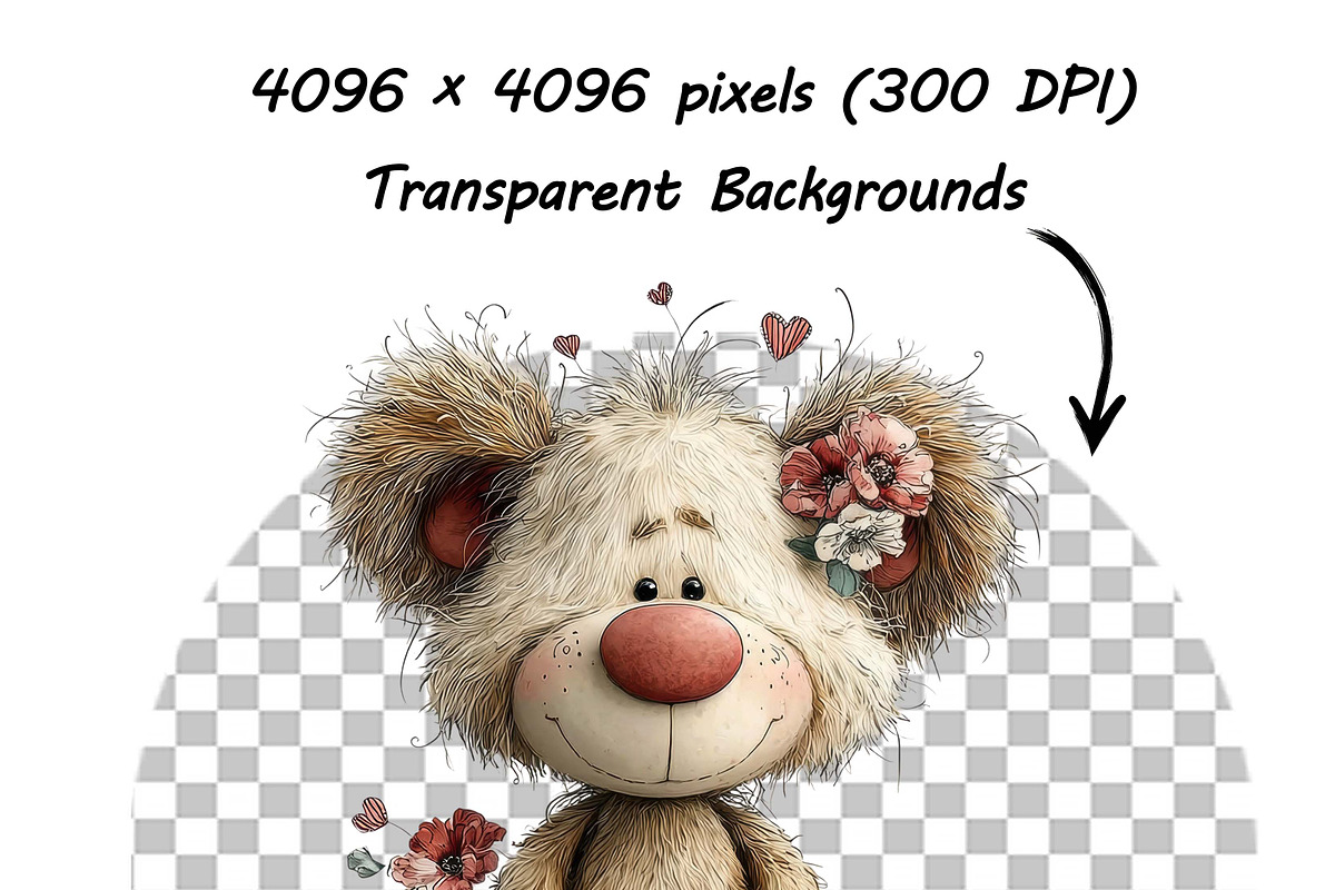 Whimsical Teddy Bear Birthday PNG, an Illustration by one-touch (Photo 16 of 18)