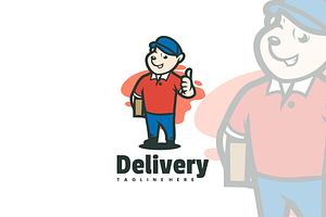 Delivery Cartoon Logo Design., a Branding & Logo Template by VectorCraft