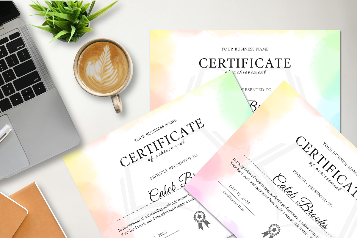 Certificate Template In Canva - CB, a Stationery Template by AntDesignStudio (Photo 5 of 5)