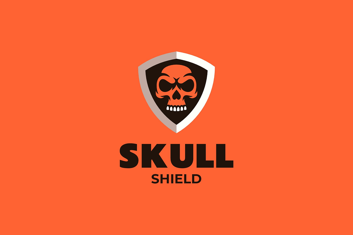 Skull Shield Mascot Logo Design, a Branding & Logo Template by Artnivora.Std