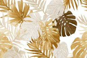 Monstera Palm Leaf Seamless Pattern, a Pattern Graphic by Virgo Studio