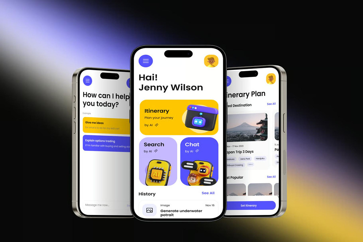 AI KOO AI Generator Mobile App UI UX, an UI Kit Template by Lumina_ui_ux202 (Photo 7 of 7)