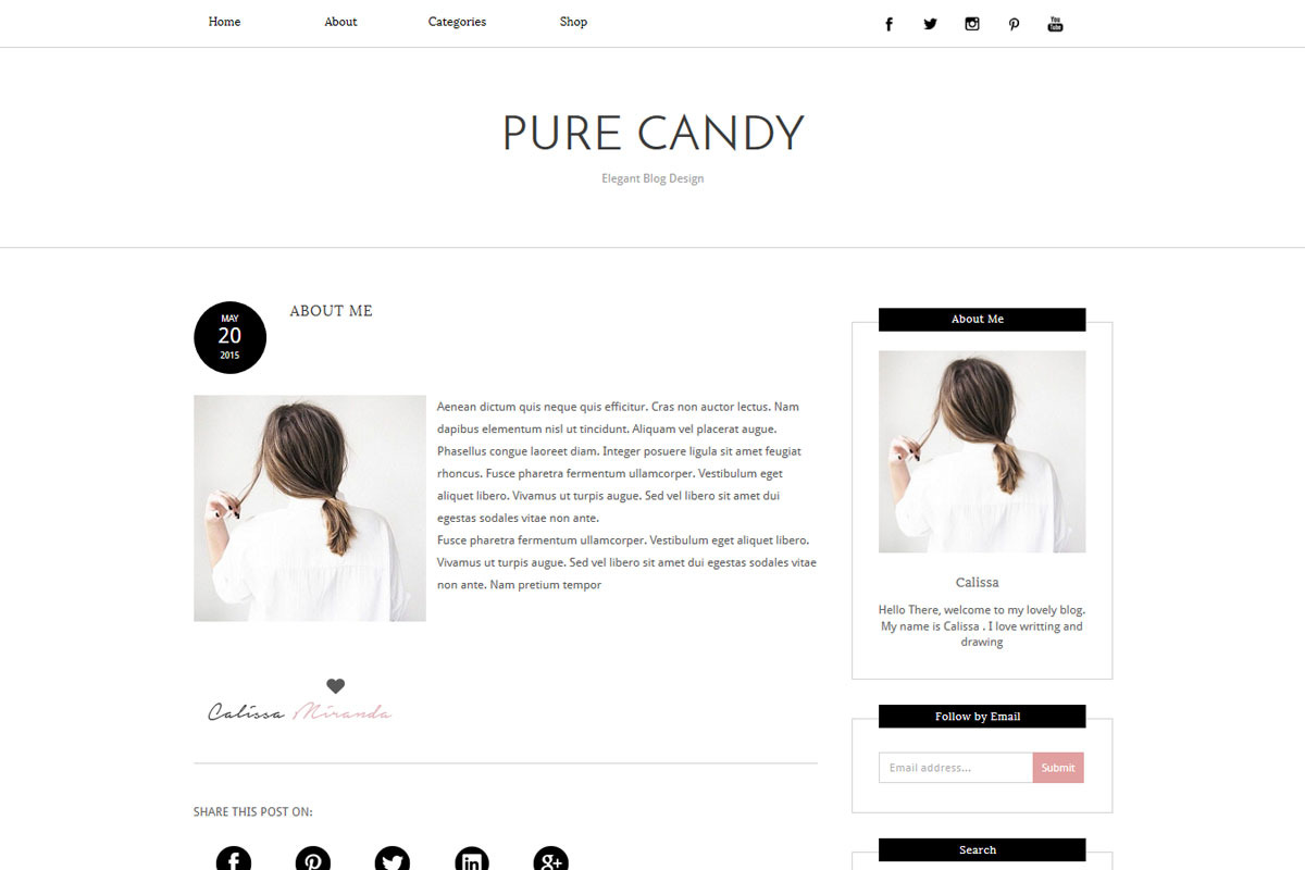 Blogger Template - PURE CANDY, a Websites & App Template by Vefio Themes (Photo 4 of 4)