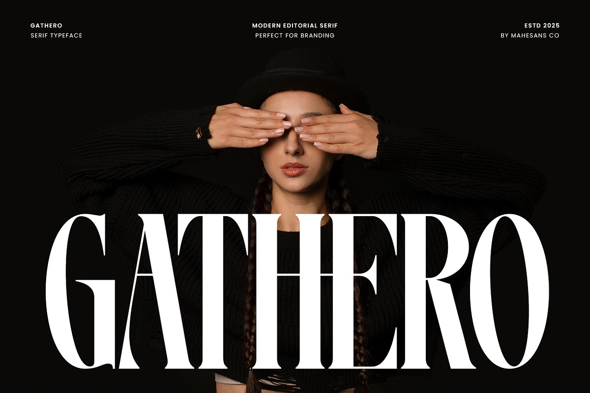 Gathero – Modern Editorial Serif, a Serif Font by Mahesans Co (Photo 1 of 12)