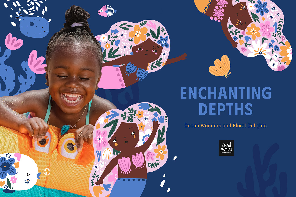 Enchanting Depths - Mermaids clipart, a Person Illustration by avdnadi (Photo 2 of 8)