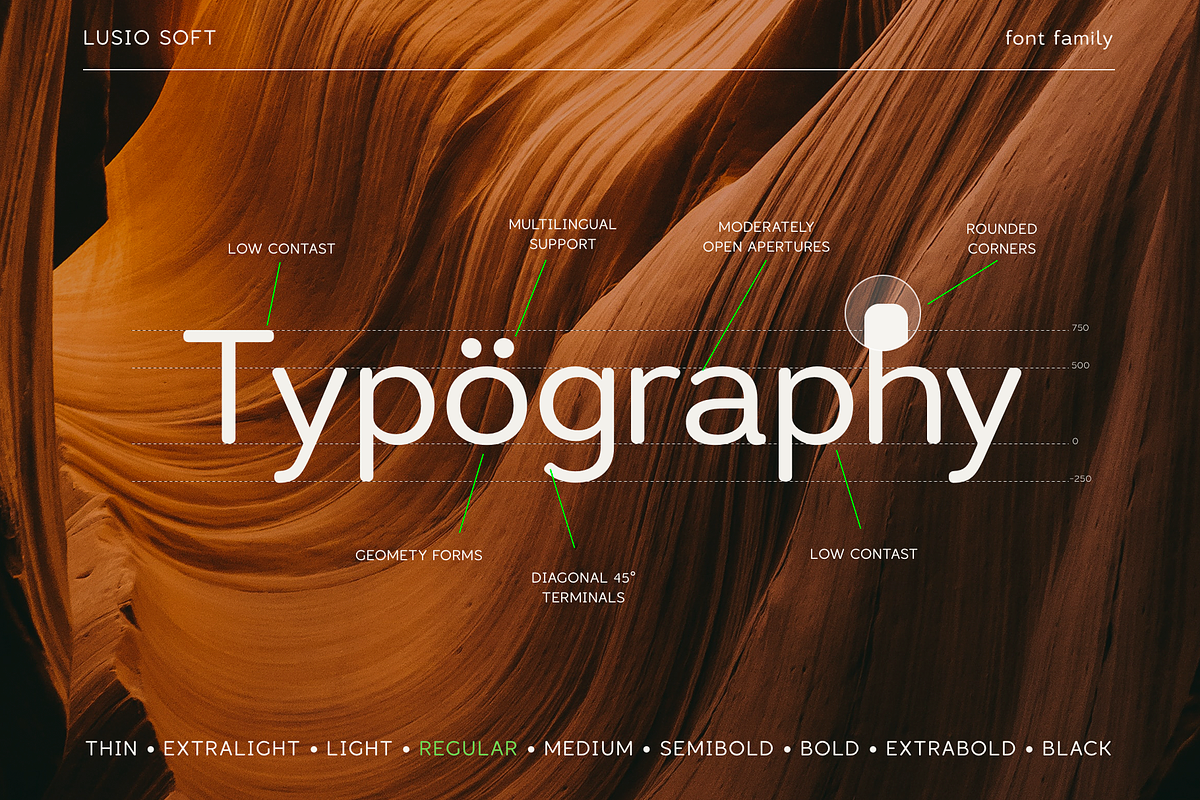 Lusio Soft, a Sans Serif Font by Larin Type Co. (Photo 5 of 15)