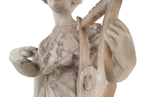 Statue of woman with lyre and crown, an Arts & Entertainment Photo by DanFLCreativo