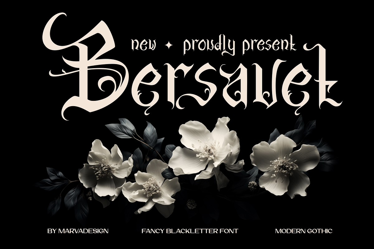 Bersavet, a Blackletter Font by Marvadesign (Photo 1 of 8)