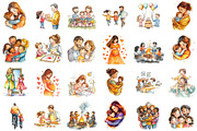 Family Clipart, Father's Day, Mom Da, an Illustration by Sublimation Artist (Thumbnail 2 of 6)