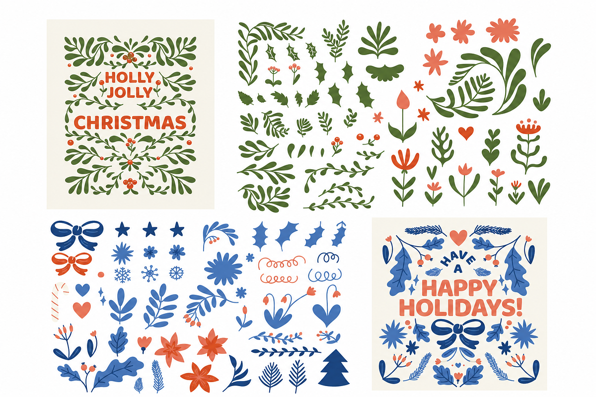196 Xmas Illustrations Bundle, a Seasonal Illustration by Anna Studio (Photo 10 of 12)