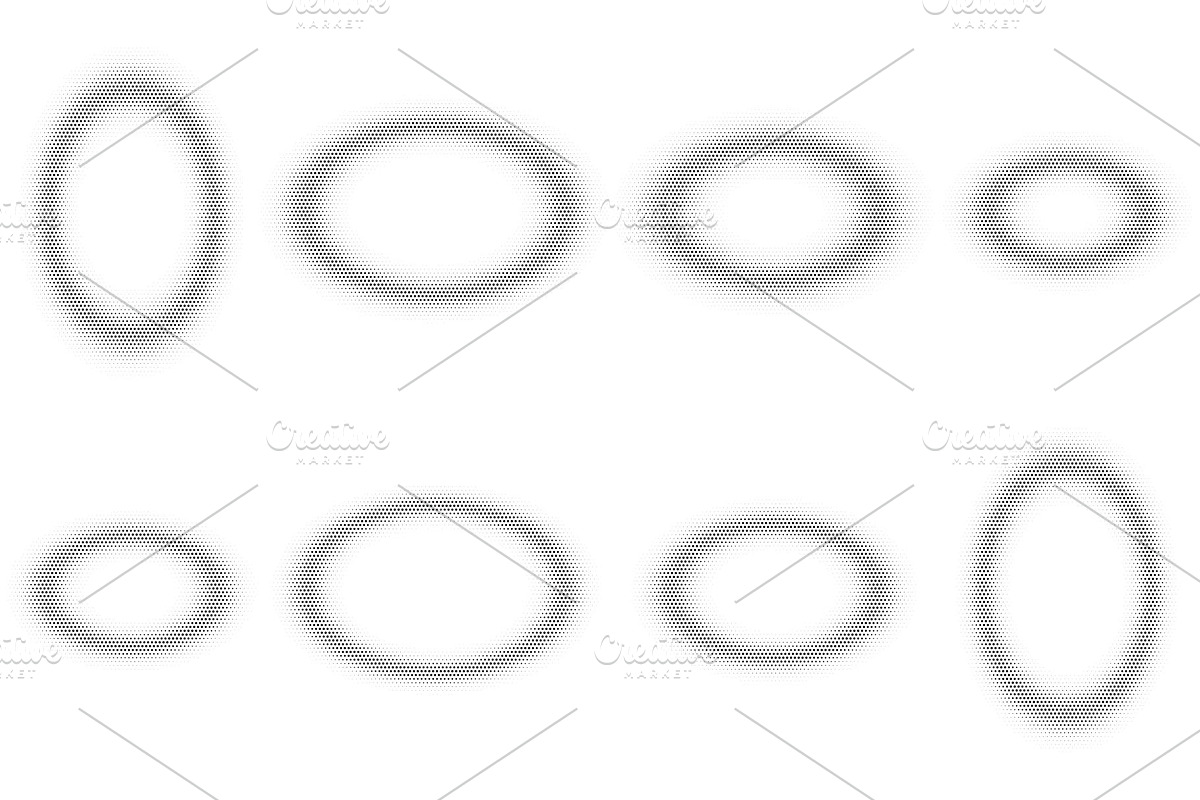 Geometric Halftone Frames Vol. 2, an Object Graphic by sivVector (Photo 4 of 4)