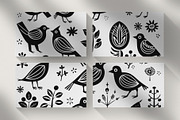 15 folk black bird wall art print, a Decorative Illustration by ARTOZEN DIGITAL (Thumbnail 6 of 12)